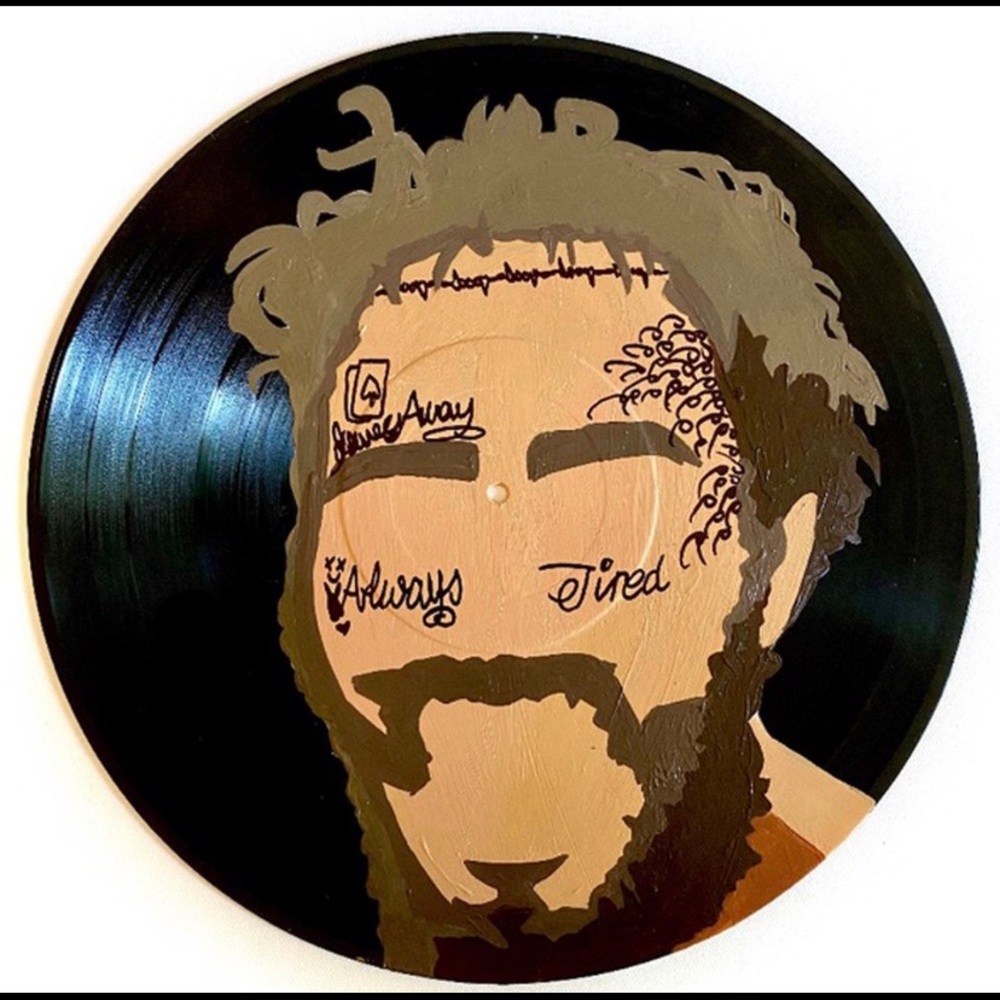 Post Malone hand painted record